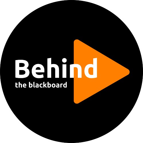 Behind the blackboard