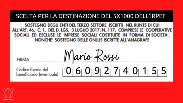 Cresciuti insieme. Il tuo 5x1000 a Famiglia Nuova Cresciuti insieme. Il tuo 5x1000 a Famiglia Nuova
